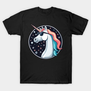 Unicorn Christmas Drawing T-Shirt